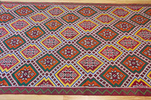 Load image into Gallery viewer, 6x9 Vintage Anatolian Turkish Kilim Area Rug | Repeating staggered all over motifs | SKU 530