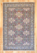 Load image into Gallery viewer, 5x7 Vintage Central Anatolian 'Kayseri' Turkish Area Rug | Repeating symmetrical geometric design geometric border | SKU 542