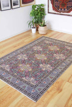 Load image into Gallery viewer, 5x7 Vintage Central Anatolian 'Kayseri' Turkish Area Rug | Repeating symmetrical geometric design geometric border | SKU 542