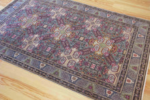 Load image into Gallery viewer, 5x7 Vintage Central Anatolian 'Kayseri' Turkish Area Rug | Repeating symmetrical geometric design geometric border | SKU 542