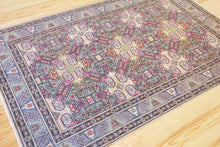 Load image into Gallery viewer, 5x7 Vintage Central Anatolian 'Kayseri' Turkish Area Rug | Repeating symmetrical geometric design geometric border | SKU 542