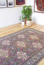 Load image into Gallery viewer, 5x7 Vintage Central Anatolian 'Kayseri' Turkish Area Rug | Repeating symmetrical geometric design geometric border | SKU 542