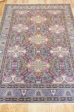 Load image into Gallery viewer, 5x7 Vintage Central Anatolian 'Kayseri' Turkish Area Rug | Repeating symmetrical geometric design geometric border | SKU 542