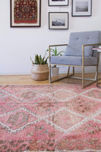 Load image into Gallery viewer, 5x11 Vintage South Eastern Anatolian Oushak Style 'Antep' Turkish Area Rug Symmetrical Diamond Design with Alternating Motifs | SKU 545