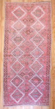 Load image into Gallery viewer, 5x11 Vintage South Eastern Anatolian Oushak Style 'Antep' Turkish Area Rug Symmetrical Diamond Design with Alternating Motifs | SKU 545