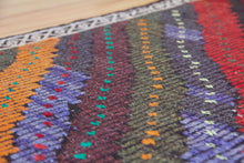 Load image into Gallery viewer, 7x12 Vintage Western Anatolian Turkish Kilim Area Rug Colorful Symmetrical Diamond Design with Alternating Colors  | SKU 557
