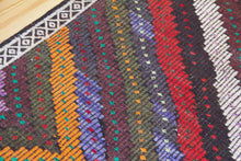 Load image into Gallery viewer, 7x12 Vintage Western Anatolian Turkish Kilim Area Rug Colorful Symmetrical Diamond Design with Alternating Colors  | SKU 557