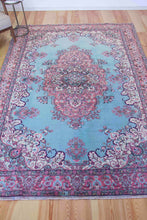 Load image into Gallery viewer, 6x9 Vintage Central Anatolian 'Ladik' Turkish Area Rug Bold Intricate Medallion Spacious Bright Field Floral Design | SKU 560
