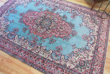 Load image into Gallery viewer, 6x9 Vintage Central Anatolian 'Ladik' Turkish Area Rug Bold Intricate Medallion Spacious Bright Field Floral Design | SKU 560