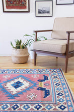 Load image into Gallery viewer, 4x7 Vintage Central Anatolian 'Aksaray' Turkish Area Rug Double Diamond Geometric Design with Stylized Motifs | SKU 579