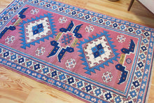 Load image into Gallery viewer, 4x7 Vintage Central Anatolian 'Aksaray' Turkish Area Rug Double Diamond Geometric Design with Stylized Motifs | SKU 579