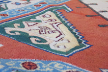 Load image into Gallery viewer, 7x9 Vintage Central Anatolian 'Aksaray' Turkish Area Rug Diamond Medallion Classical Geometric Design Vibrant Colors Floral Border | SKU 592
