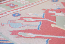 Load image into Gallery viewer, 6x8 Vintage Central Anatolian 'Aksaray' Turkish Area Rug 'Adler' Caucasus Design Two Bold Medallions Light Field Geometric Border | SKU 604