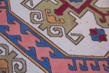 Load image into Gallery viewer, 6x9 Vintage Central Anatolian 'Sultanhan' Turkish Area Rug | Triple Medallion Spacious Field Geometric Border Muted Colors | SKU 606