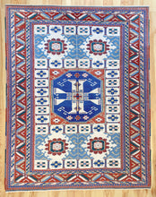 Load image into Gallery viewer, 7x8 Vintage Central Anatolian 'Aksaray' Turkish Area Rug Bold Medallion Geometric Design Stylized Field Motifs Geometric Border | SKU 611