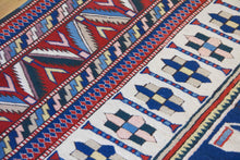 Load image into Gallery viewer, 7x8 Vintage Central Anatolian 'Aksaray' Turkish Area Rug Bold Medallion Geometric Design Stylized Field Motifs Geometric Border | SKU 611