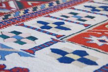 Load image into Gallery viewer, 7x8 Vintage Central Anatolian 'Aksaray' Turkish Area Rug Bold Medallion Geometric Design Stylized Field Motifs Geometric Border | SKU 611