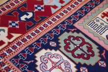 Load image into Gallery viewer, 5x7 Vintage Central Anatolian Caucasian Design 'Aksaray' Turkish Area Rug | Bold Medallion Rich Geometric Design Stylized Field Motifs Geometric Border | SKU 616