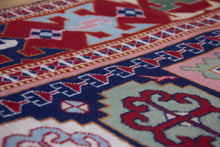 Load image into Gallery viewer, 5x7 Vintage Central Anatolian Caucasian Design 'Aksaray' Turkish Area Rug | Bold Medallion Rich Geometric Design Stylized Field Motifs Geometric Border | SKU 616