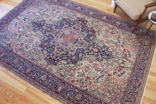 Load image into Gallery viewer, 7x10 Vintage Central Anatolian 'Kayseri' Turkish Area Rug | Bold Medallion Intricate Floral Design Stylized Field Motifs Palmette Floral Design | SKU 618