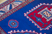Load image into Gallery viewer, 5x8 Vintage Central Anatolian 'Taspinar' Turkish Area Rug | Geometric Design Blue Field Stylized Motifs | SKU 627