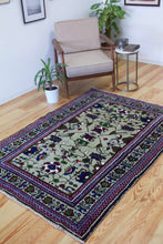 Load image into Gallery viewer, 5x6 Vintage Central Anatolian 'Taspinar' Turkish Area Rug | Symmetrical Floral Design with Palmettes Bold Colors Geometric Border | SKU 628