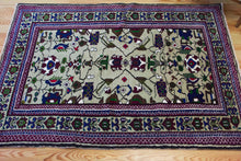 Load image into Gallery viewer, 5x6 Vintage Central Anatolian 'Taspinar' Turkish Area Rug | Symmetrical Floral Design with Palmettes Bold Colors Geometric Border | SKU 628