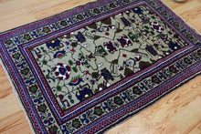 Load image into Gallery viewer, 5x6 Vintage Central Anatolian 'Taspinar' Turkish Area Rug | Symmetrical Floral Design with Palmettes Bold Colors Geometric Border | SKU 628