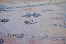 Load image into Gallery viewer, 7x9 Vintage Central Anatolian 'Nigde' Turkish Area Rug | Bold Diamond Medallion Neutral Colors Stylized Motifs Geometric Border | SKU 629