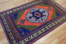 Load image into Gallery viewer, 6x9 Vintage Central Anatolian 'Taspinar' Turkish Area Rug | Bold Medallion Vibrant Colors Stylized Border | SKU 630