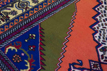 Load image into Gallery viewer, 6x9 Vintage Central Anatolian 'Taspinar' Turkish Area Rug | Bold Medallion Vibrant Colors Stylized Border | SKU 630