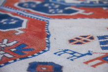 Load image into Gallery viewer, 6x9 Vintage Central Anatolian 'Yoruk' Turkish Area Rug | Multiple Medallion Design on Light Field with Animal Motifs and Geometric Ornaments Geometric Border | SKU 631