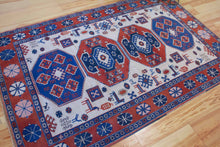 Load image into Gallery viewer, 6x9 Vintage Central Anatolian 'Yoruk' Turkish Area Rug | Multiple Medallion Design on Light Field with Animal Motifs and Geometric Ornaments Geometric Border | SKU 631