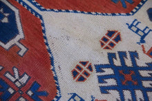 Load image into Gallery viewer, 6x9 Vintage Central Anatolian 'Yoruk' Turkish Area Rug | Multiple Medallion Design on Light Field with Animal Motifs and Geometric Ornaments Geometric Border | SKU 631