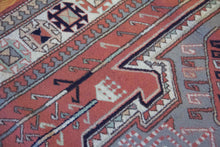 Load image into Gallery viewer, 4x6 Vintage Western Anatolian Caucasian 'Seven Shield' Design Turkish Area Rug | Bold Medallion Geometric Design Stylized Motifs  | SKU 634
