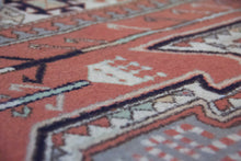 Load image into Gallery viewer, 4x6 Vintage Western Anatolian Caucasian 'Seven Shield' Design Turkish Area Rug | Bold Medallion Geometric Design Stylized Motifs  | SKU 634