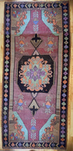 Load image into Gallery viewer, 7x15 Vintage Eastern Anatolian 'Kars' Oversized Turkish Kilim Area Rug | Bold Medallion with Spacious Field Symmetrical Large Motifs Soft Colors Geometric Border | SKU 637
