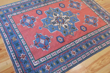 Load image into Gallery viewer, 6x8 Vintage Central Anatolian 'Sultanhan' Turkish Area Rug | Central Medallion Geometric Designs on Spacious Field Stylized Border | SKU 646
