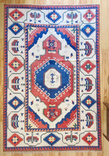 Load image into Gallery viewer, 8x11 Vintage Central Anatolian 'Konya' Turkish Area Rug | Two Intertwined Central Medallions on Light Field Stylized Broad Border Pastel Colors  | SKU 649