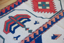 Load image into Gallery viewer, 8x11 Vintage Central Anatolian 'Konya' Turkish Area Rug | Two Intertwined Central Medallions on Light Field Stylized Broad Border Pastel Colors  | SKU 649