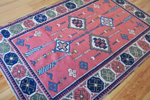 Load image into Gallery viewer, 7x11 Vintage Central Anatolian 'Sultanhan' Turkish Area Rug | Symmetrical Geometric Design on Spacious Field Stylized Motifs Light Border Design | SKU 658