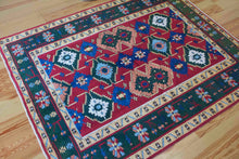 Load image into Gallery viewer, 6x7 Vintage Central Anatolian 'Yoruk' Turkish Rug | Symmetrical Geometric Design Vibrant Colors | SKU 662