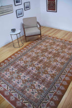 Load image into Gallery viewer, 7x10 Vintage Central Anatolian 'Kayseri' Turkish Rug | Intricate Symmetrical Geometric Design Earthy Colors | SKU 670