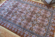 Load image into Gallery viewer, 7x10 Vintage Central Anatolian 'Kayseri' Turkish Rug | Intricate Symmetrical Geometric Design Earthy Colors | SKU 670