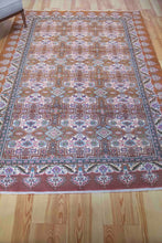 Load image into Gallery viewer, 7x10 Vintage Central Anatolian 'Kayseri' Turkish Rug | Intricate Symmetrical Geometric Design Earthy Colors | SKU 670