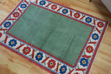 Load image into Gallery viewer, 3x5 Vintage Central Anatolian 'Konya' Turkish Rug | Simple Design Soft Colors Stylized Border | SKU 671