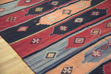 Load image into Gallery viewer, 5x9 Vintage Eastern Anatolian &#39;Sivas&#39; Turkish Kilim Area Rug | Designed in Stripes Symmetrical Diamond Motifs Geometric Design | SKU 104

