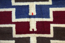 Load image into Gallery viewer, 5x6 Vintage Central Anatolian Shaggy &#39;Tulu&#39; Rug | Vibrant Alternating Colors &#39;Chimney&#39; Geometric Design | SKU 108
