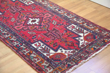Load image into Gallery viewer, 3x6 Vintage Persian Rug | Bold Medallion on Red Field Intricate Design Stylized Border  | SKU 119
