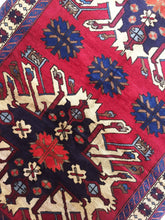 Load image into Gallery viewer, 5x8 Vintage Eastern Anatolian &#39;Kars&#39; Turkish Area Rug | Eagle Kazak Design Double Medallion Vibrant Colors Geometric Design | SKU 180

